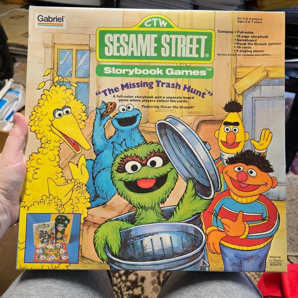 Gabriel CTW Sesame Street Storybook Games New Sealed VTG 1982 No. 72606 Rare